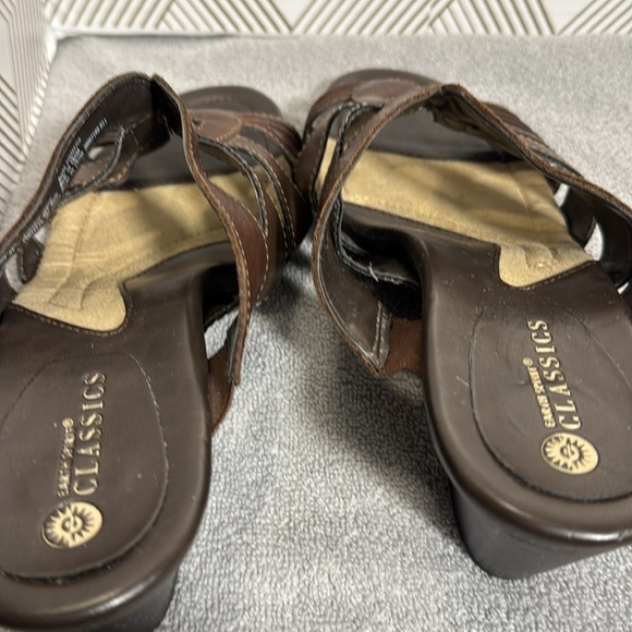 Earth Spirit sandals Melany Dark Brown Leather Sandals women’s size 10 slip on - Picture 12 of 12
